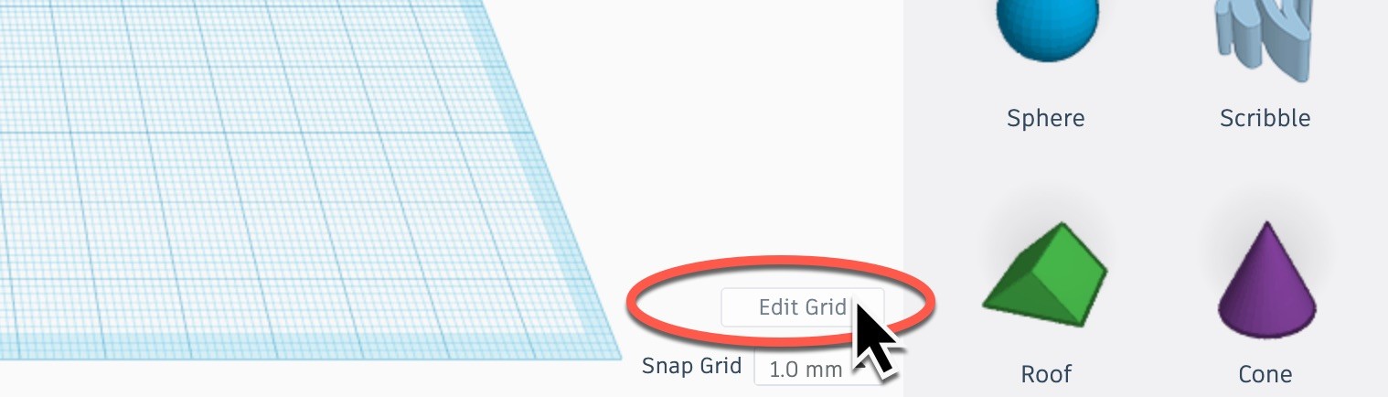 3D Printed Key Tag 4 3DP click edit grid